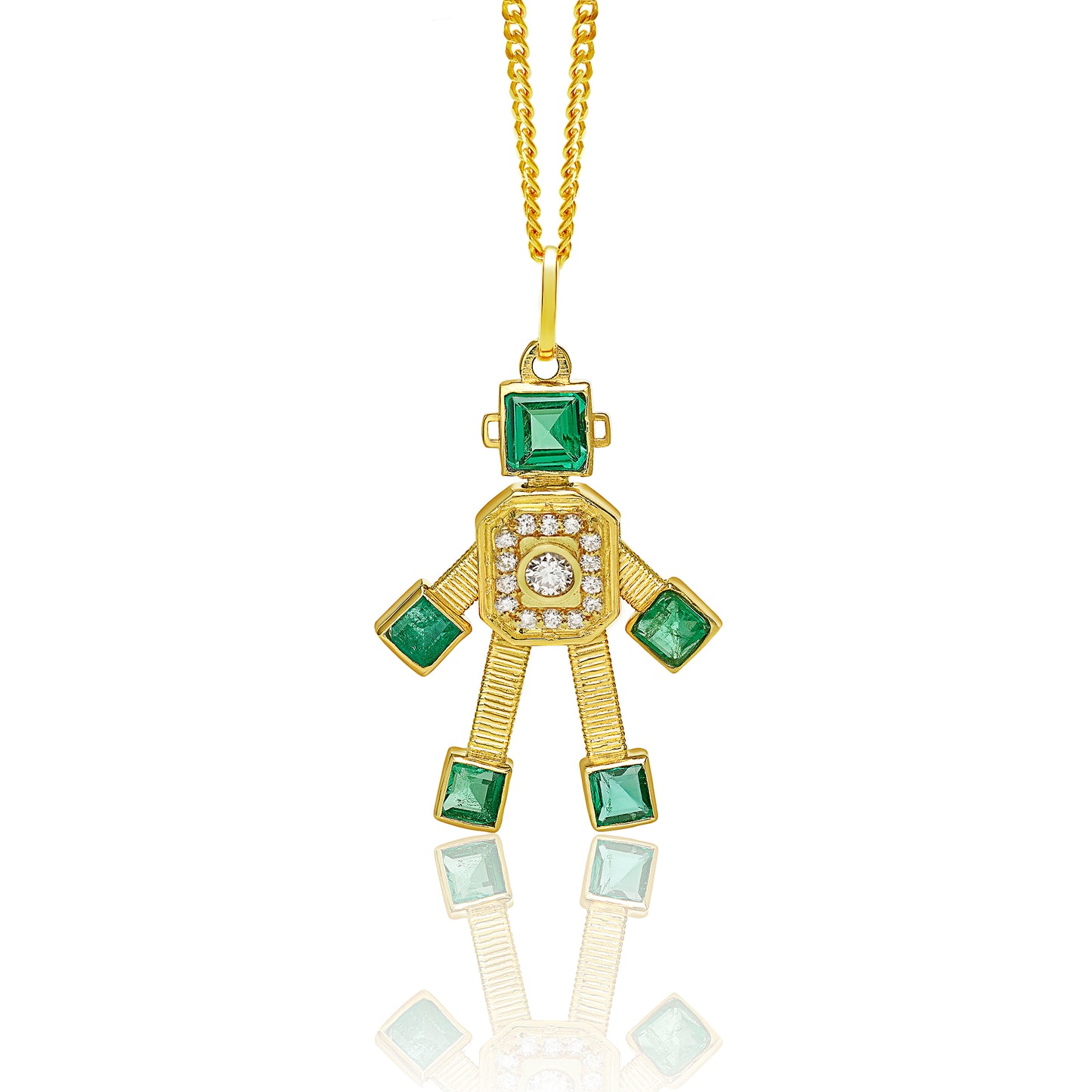 Piccolo Van Robot Midi Pendant Diamond Emerald