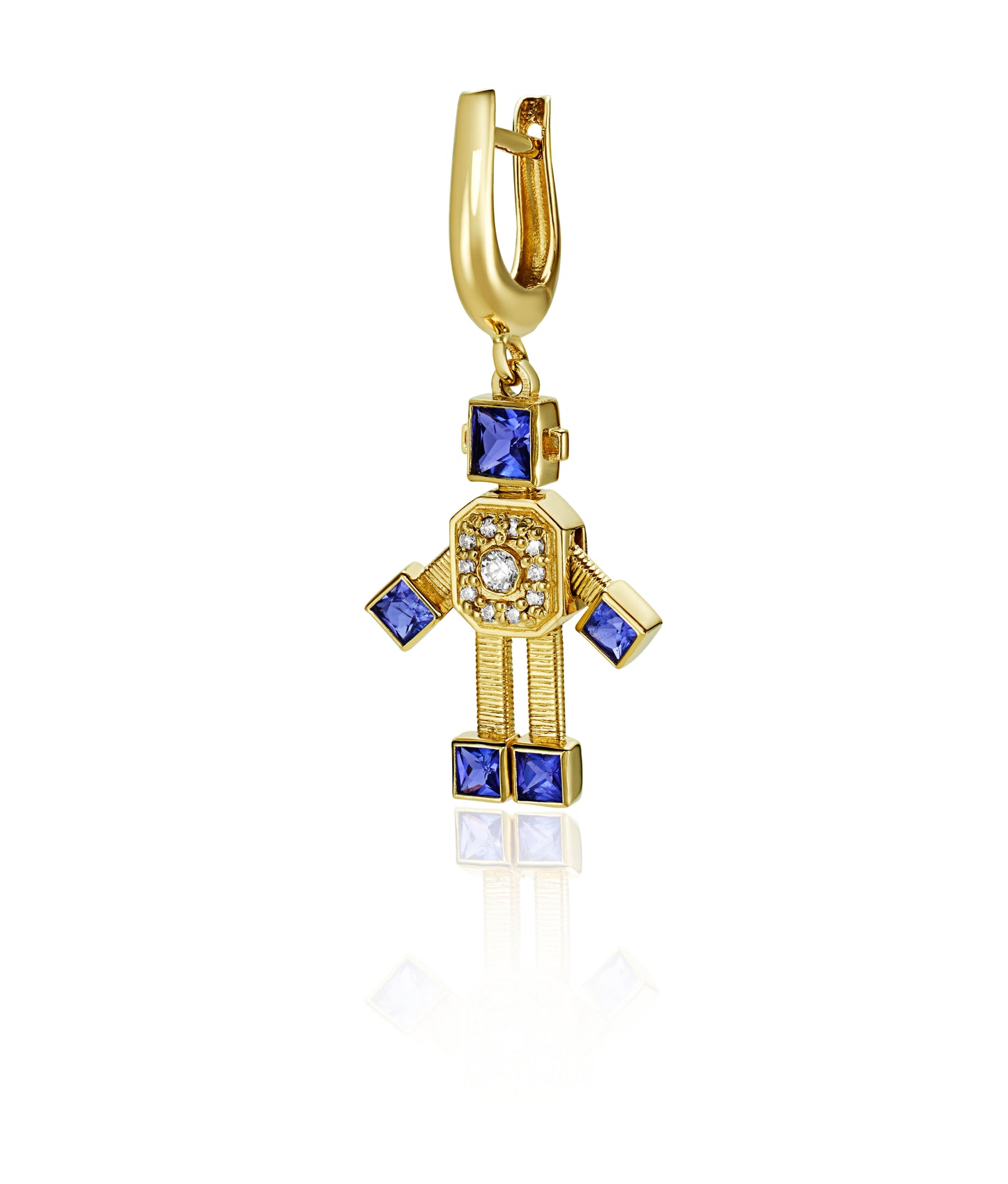 Van Robot Eclipse Earrings Diamond Tanzanite