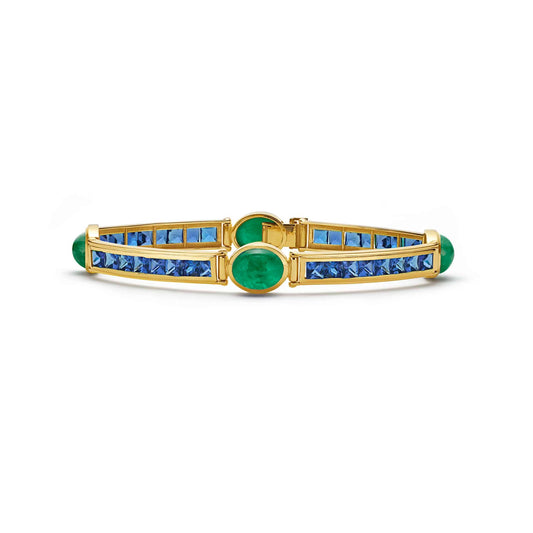 Sydney Van Stack Bracelet Emerald Sapphire