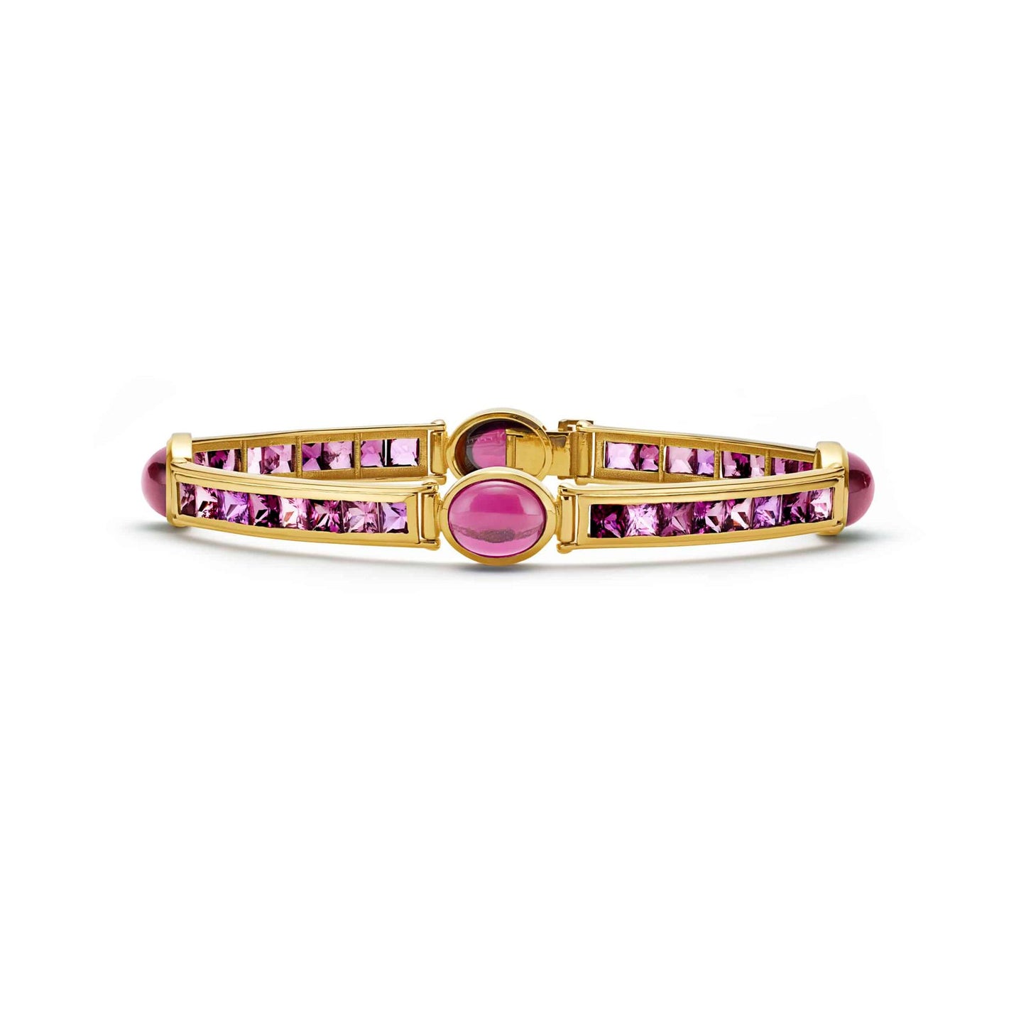 St Tropez Van Stack Bracelet Pink Sapphire Rhodolite