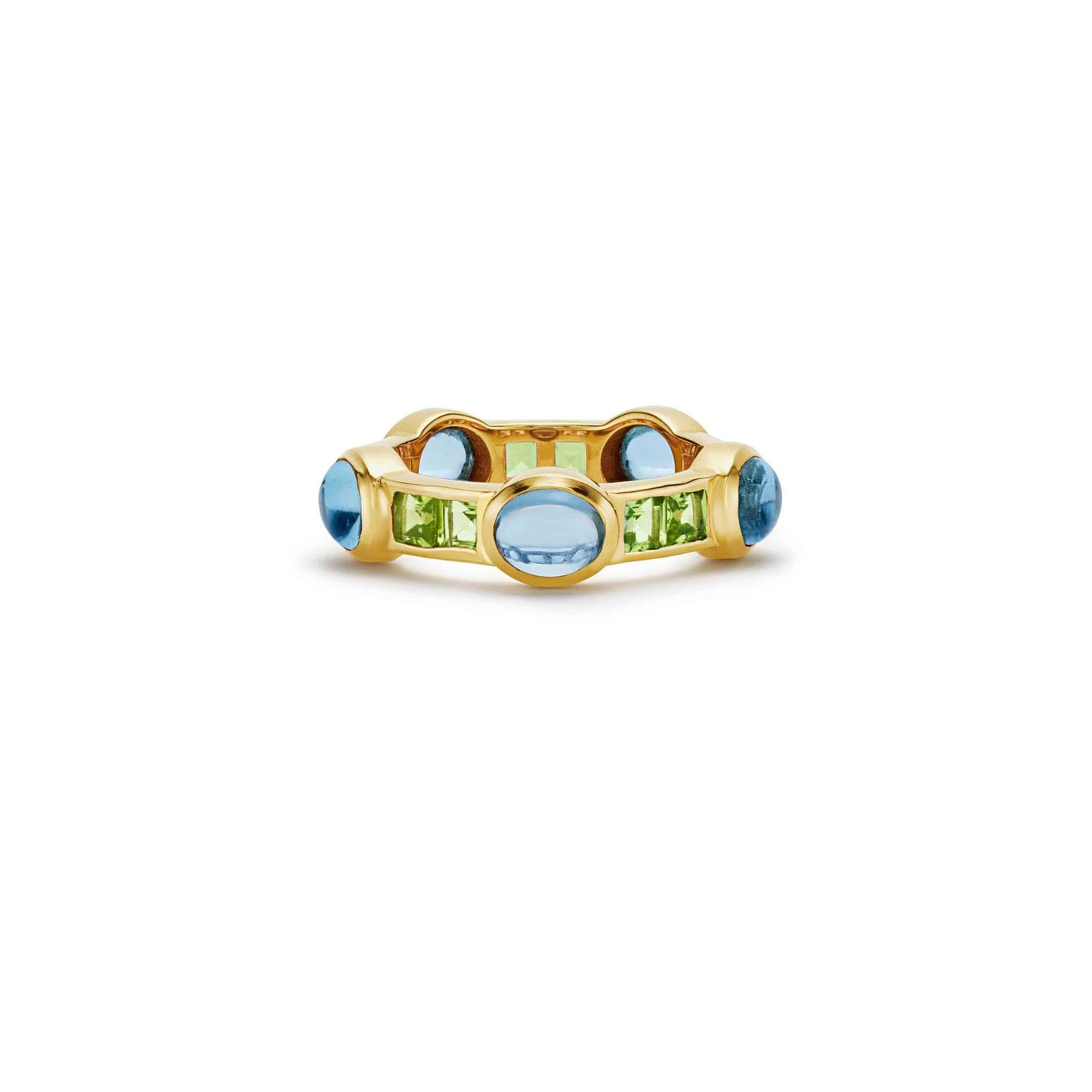 Ibiza Van Stack Ring Aquamarine Peridot