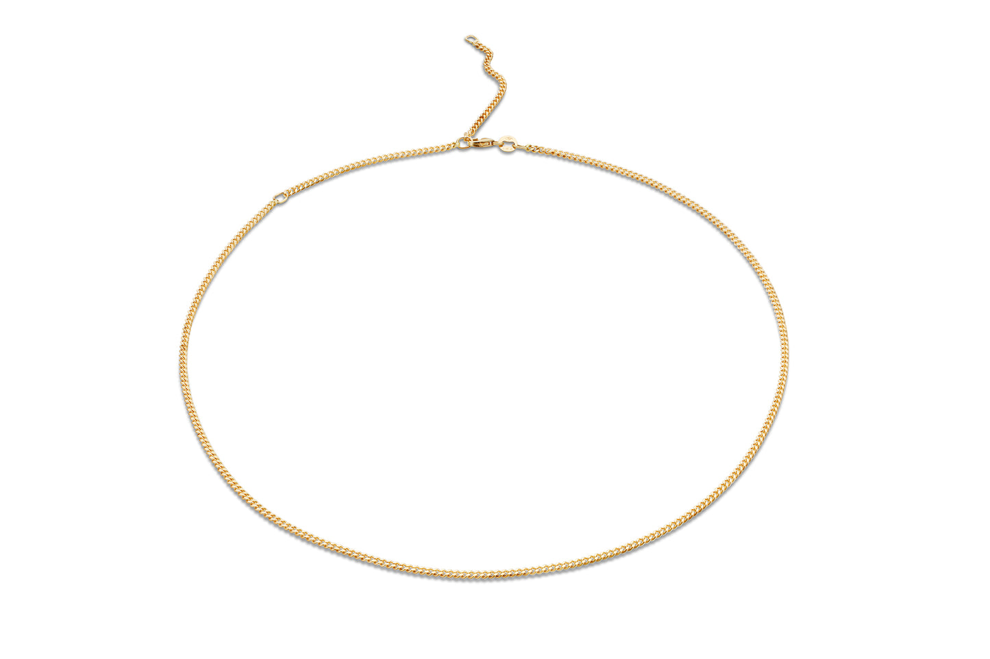 Van Chain - 18kt Yellow Gold, Diamond Cut, 500mm with adjustable loops