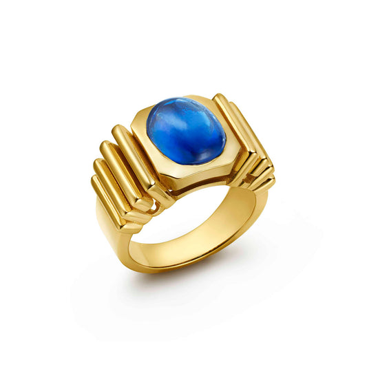 Dynasty Van Signet Neon Blue Kyanite