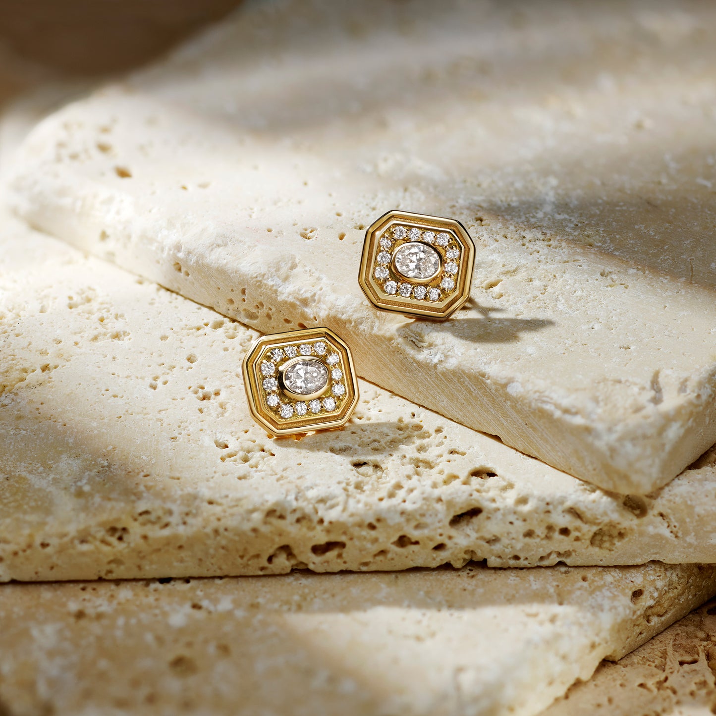 Van Studs Diamond, Aquamarine & Diamond, Ruby & Tanzanite