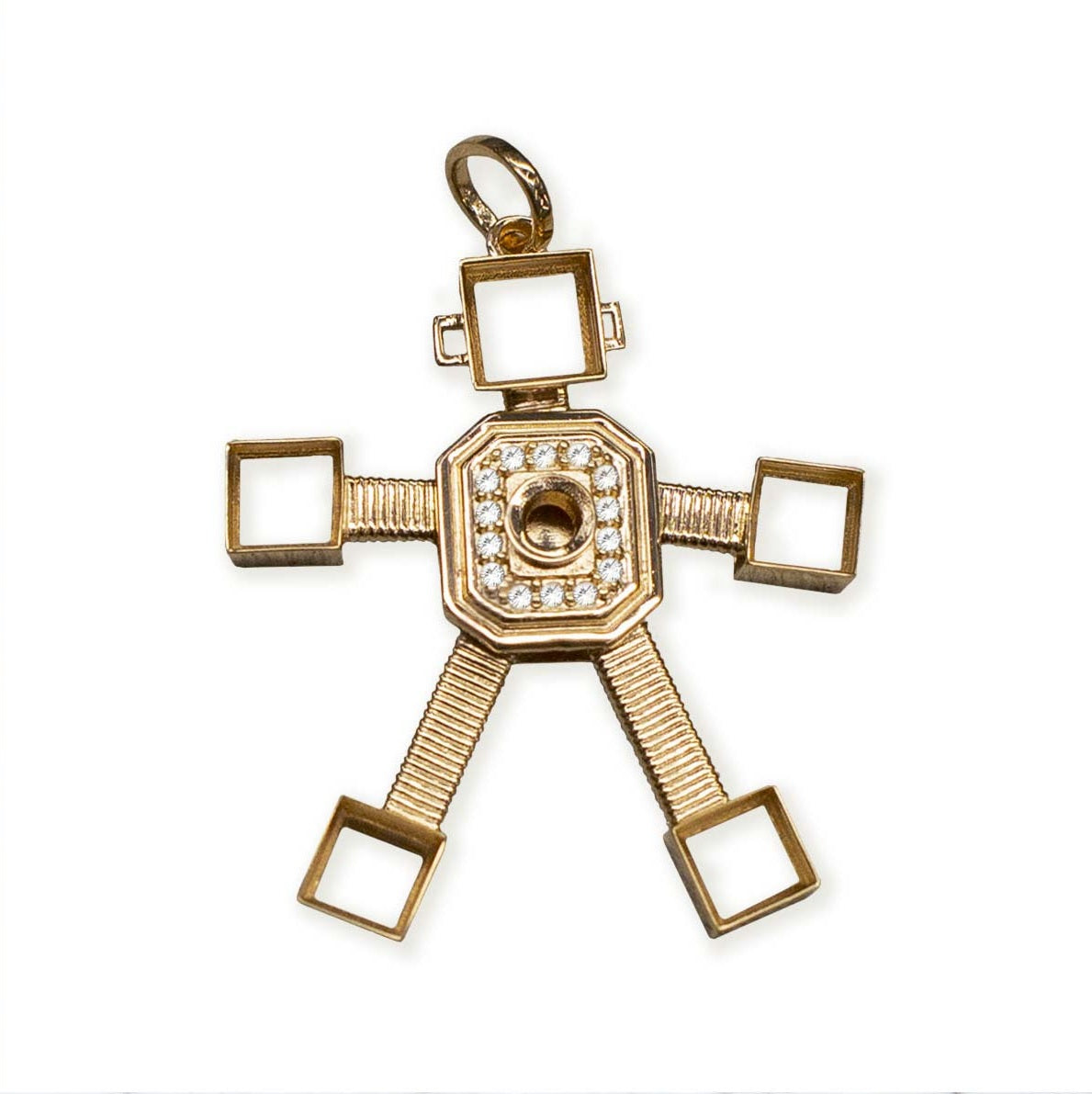 Personalise Van Robot Maxi Pendant - Choose Your Birthstones