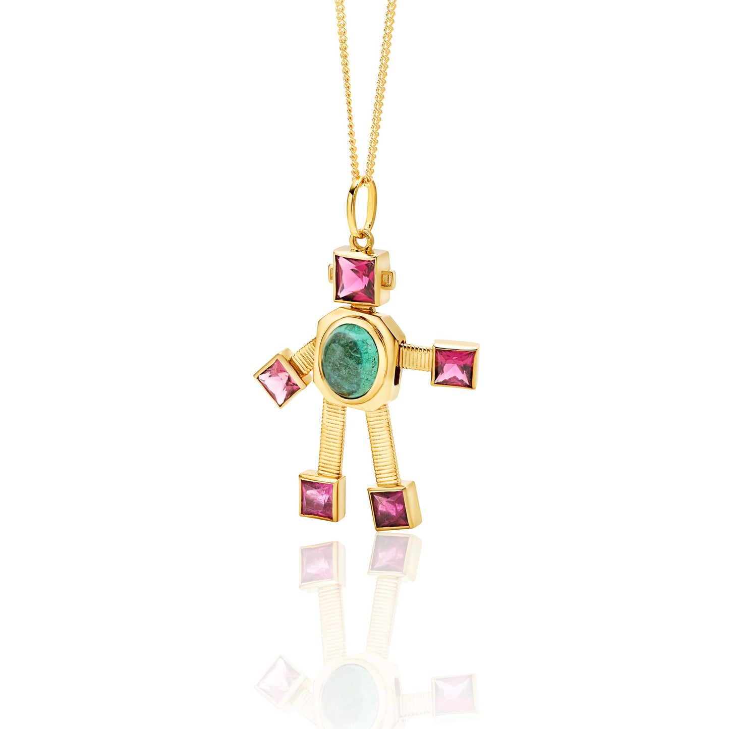 Paraíba Van Robot Pendant Maxi Pendant Paraíba Tourmaline Rubellite