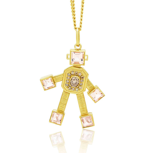 Sogno Van Robot Maxi Pendant Champagne Diamond Morganite