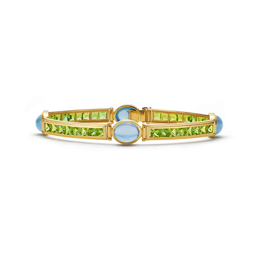 Ibiza Van Stack Bracelet Aquamarine Peridot