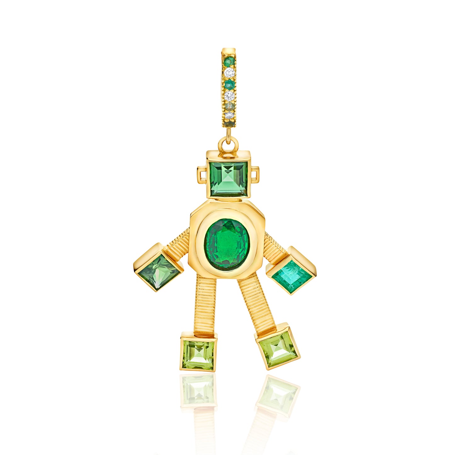 Verde Van Robot Maxi Pendant (Diamond, Tsavorite, Emerald, Sapphire, Tourmaline, Peridot)