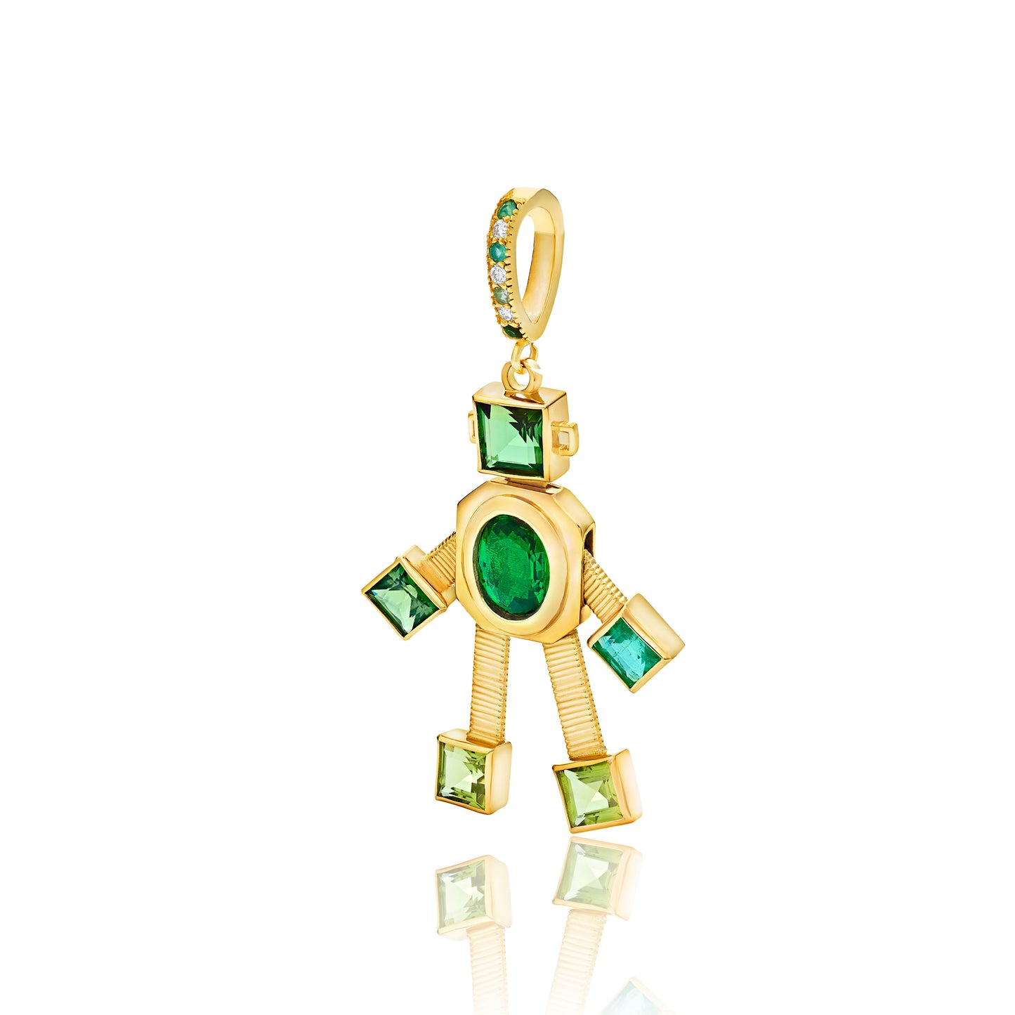 Verde Van Robot Maxi Pendant (Diamond, Tsavorite, Emerald, Sapphire, Tourmaline, Peridot)