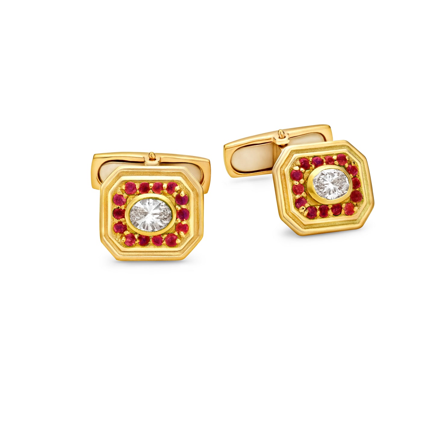 Coco Van Cufflinks Diamond Ruby