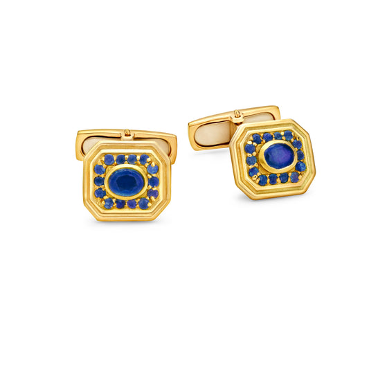 Coco Van Cufflinks Blue Sapphire